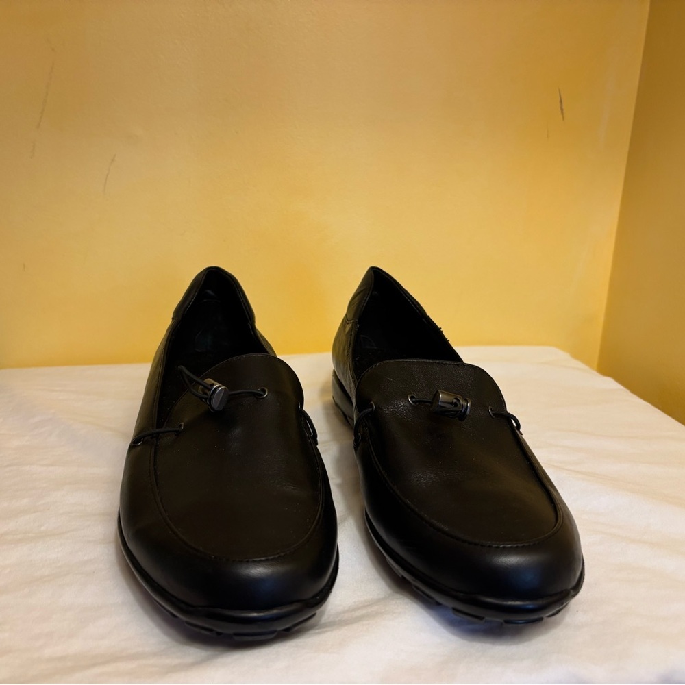 Women’s Vaneli Sports Black Leather Slip-on Loafers Shoes Size 9N